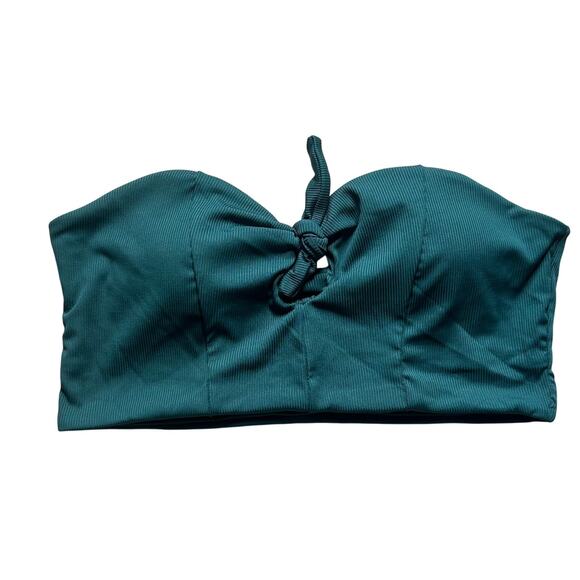 Zaful Women's Strapless Bandeau High Waist Two Piece Swimsuit Green 2XL NWOT - Picture 3 of 11